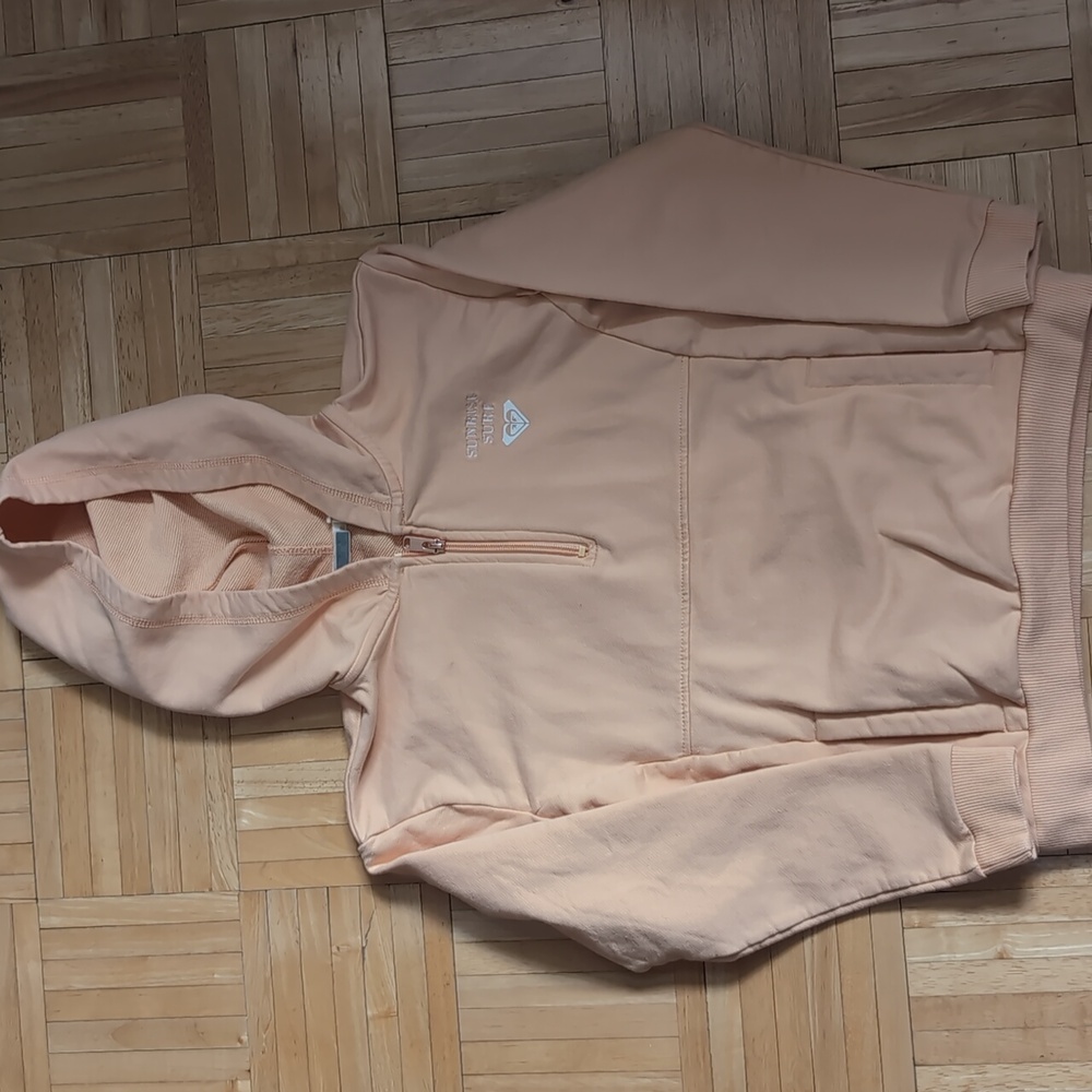 Roxy Girl peach size 12/large girls quarter zip sweatshirt
